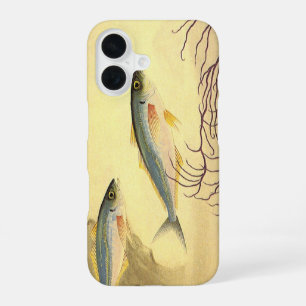 Coque iPhone 16 Maquereau dans l'Océan, Art Japonisme Vintage