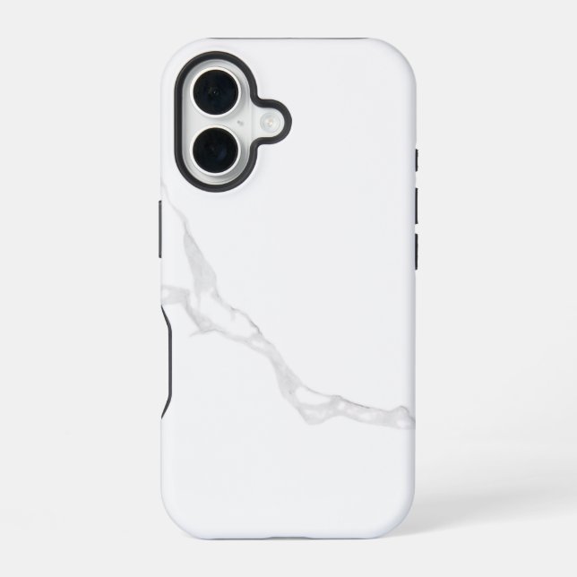 Coque iPhone 16 Marbre Blanc  (Verso)