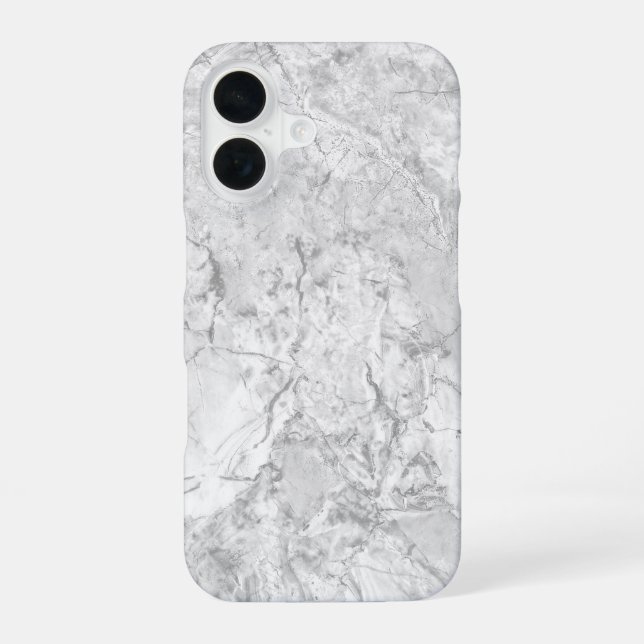 Coque iPhone 16 Marbre blanc (Verso)