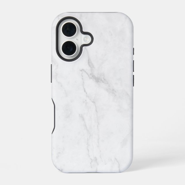 Coque iPhone 16 Marbre Blanc (Verso)