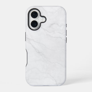 Coque iPhone 16 Marbre Blanc Élégant