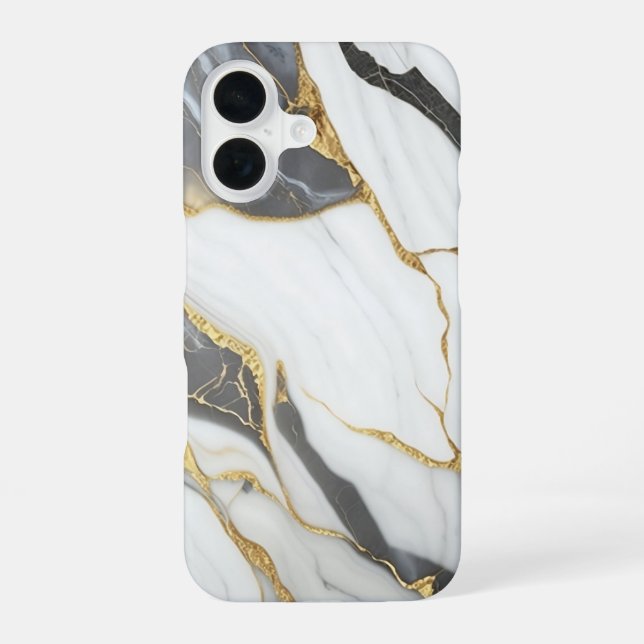 Coque iPhone 16 Marbre élégant (Verso)