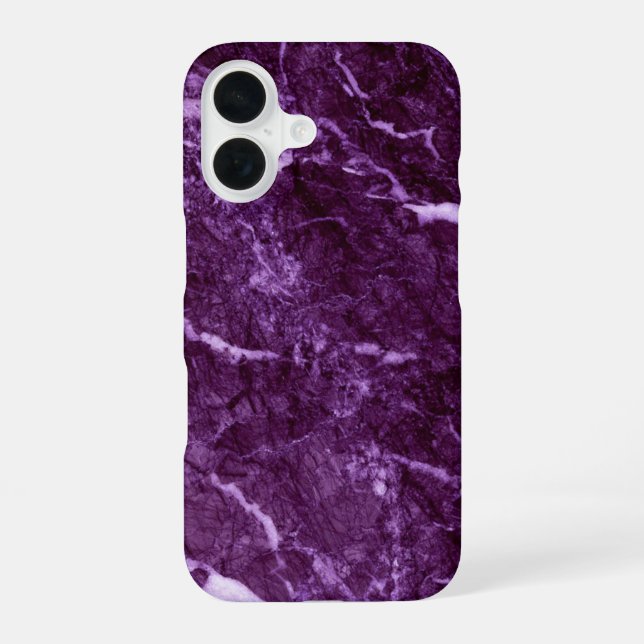 Coque iPhone 16 Marbre pourpre (Verso)