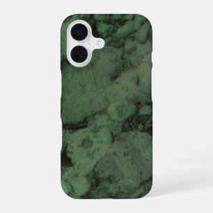 Coque iPhone 16 Marbre vert foncé