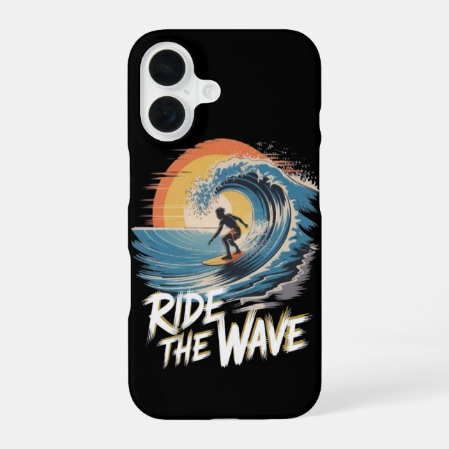 Coque iPhone 16 Marcher la vague (Verso)