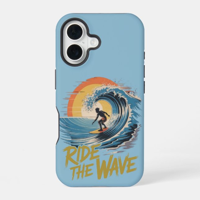 Coque iPhone 16 Marcher la vague (Verso)