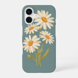 Coque iPhone 16 Marguerites stylisées vintage