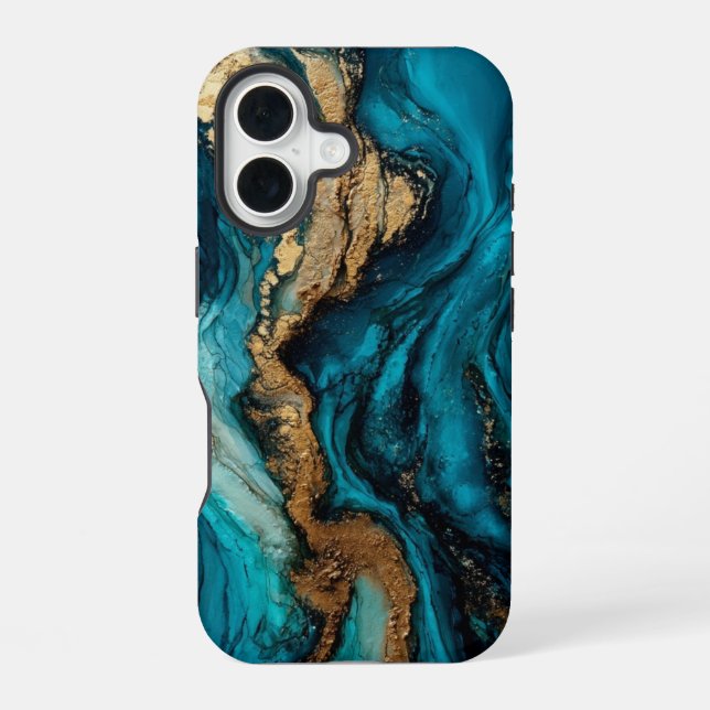 Coque iPhone 16 Marine abstraite  (Verso)