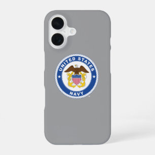 Coque iPhone 16 Marine américaine Officier Crest