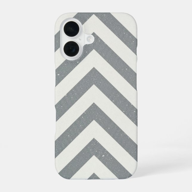 Coque iPhone 16 Marquage routier diagonal rétro (Verso)