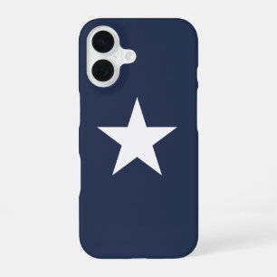 Coque iPhone 16 Marque d'étoile bleue marine moderne