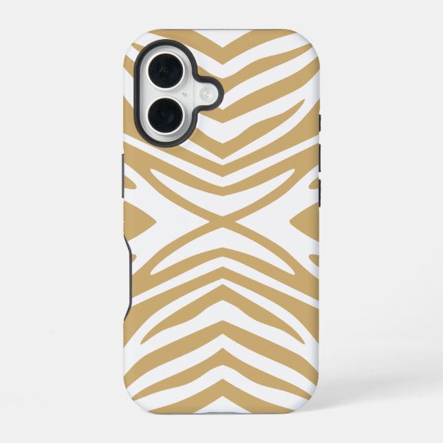 Coque iPhone 16 Mastic Neutre Zèbre (Verso)
