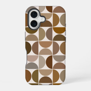 Coque iPhone 16 MCM Semi-cycles Browns+Cream Big Motif