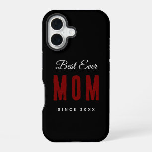 Coque iPhone 16 Meilleure Maman Depuis 20XX Moderne Simple Élégant