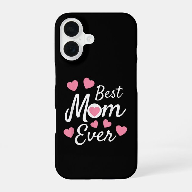 Coque iPhone 16 Meilleure maman qui soit (Verso)