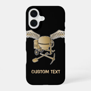 Coque iPhone 16 Mélangeur à béton beige