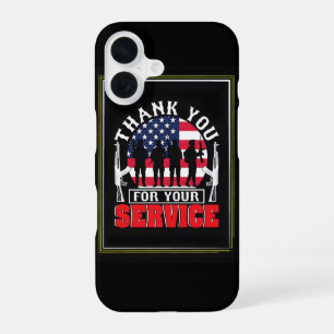 Coque iPhone 16 Merci pour votre service : Jour des vétérans 2025 