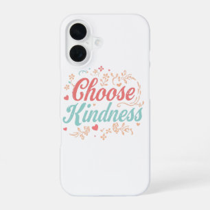 Coque iPhone 16 Message Inspirant Rose Pâle et Sarcelle