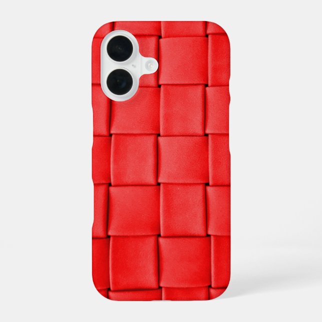 Coque iPhone 16 Métain rouge (Verso)