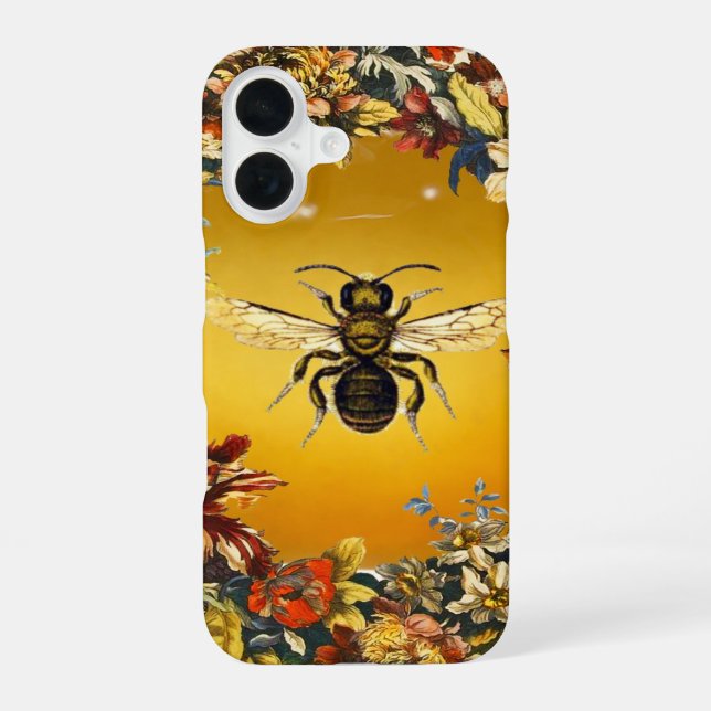 COQUE iPhone 16 MIEL DE FLEURS DE PRINTEMPS ABEILLE / APICULTEUR A (Verso)