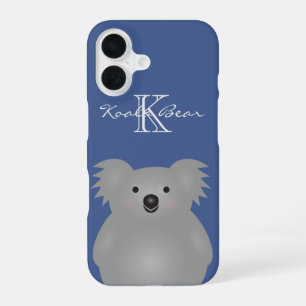 Coque iPhone 16 Mignon bébé koala australien ours monogramme câlin
