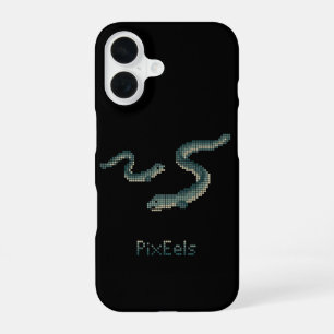 Coque iPhone 16 Mignons "PixEels" Anguilles Pixelisées Graphique