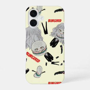 Coque iPhone 16 Mikitiez blonde cheveux pincé blur costume cravate