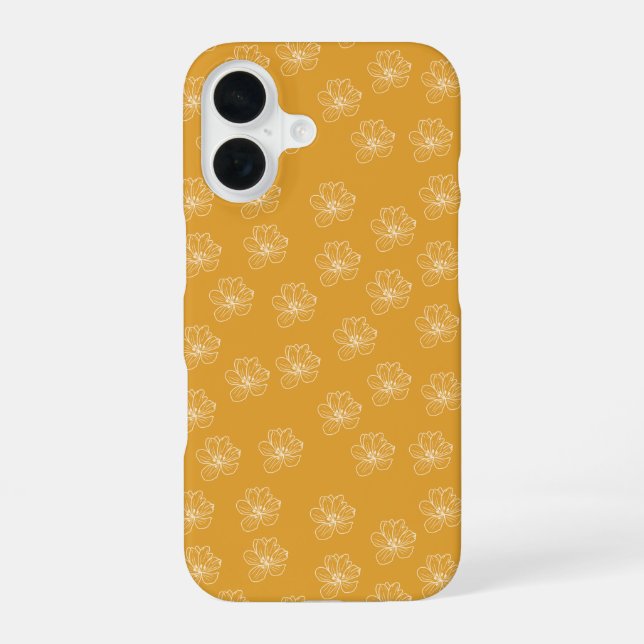 Coque iPhone 16 Minimal floral iPhone case (Verso)