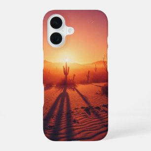Coque iPhone 16 Mirage du coucher de soleil vintage