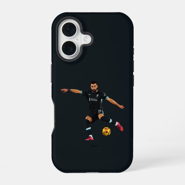 Coque iPhone 16 Mo Salah - Liverpool (Verso)
