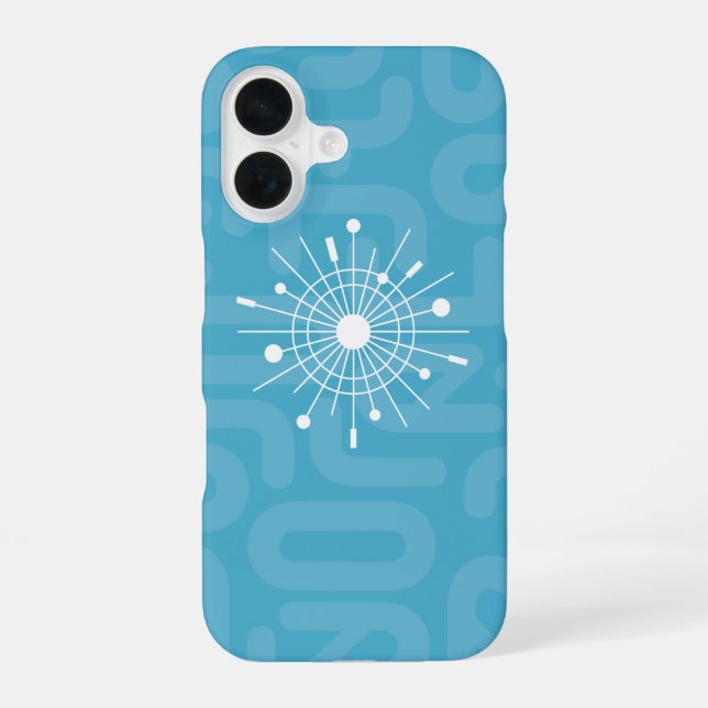 Coque iPhone 16 MOD Cool Yule Atomic Spoutnik Snowflake Noël (Verso)