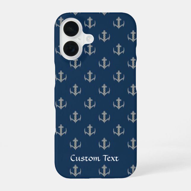 Coque iPhone 16 Modèle d'ancre celtique 1 (Verso)