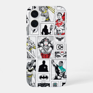 Coque iPhone 16 Modèle de panneau héroïque de la Ligue de justice