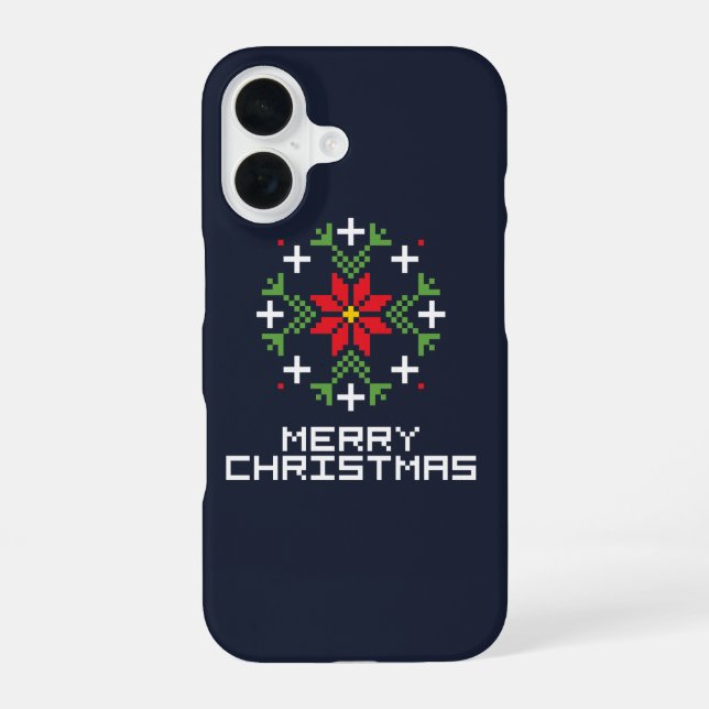 Coque iPhone 16 Modèle Joyeux Noël 6 (Verso)
