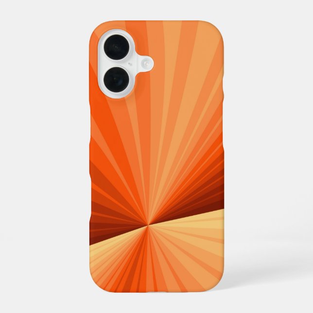 Coque iPhone 16 Moderne Abstrait Orange Rouge Vanille Graphique Fr (Verso)