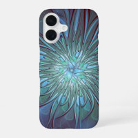 Moderne Abstrait tendance Fleur bleue Fractal Art