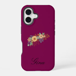 Coque iPhone 16 Moderne Boho Floral