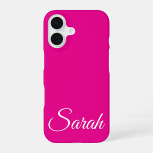 Coque iPhone 16 Moderne Classique Élégant Nom Personnalisé Couleur