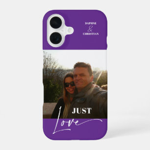 Coque iPhone 16 Moderne Photo Violet Coloré