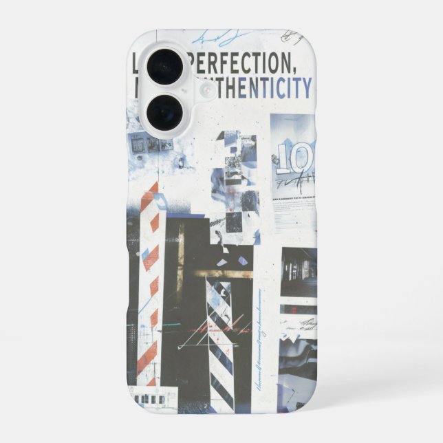 Coque iPhone 16 Moins de perfection Plus d'authenticité Téléphone  (Verso)