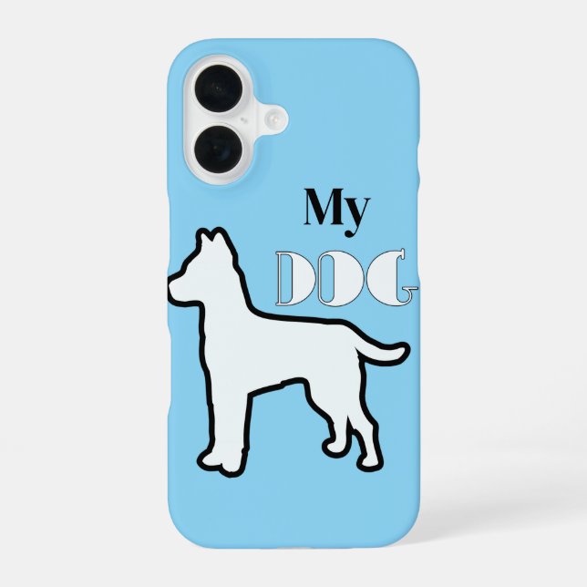 Coque iPhone 16 Mon chien (Verso)