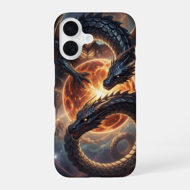 Coque iPhone 16 Monde des dragons – Le Royaume de feu et de magie´ (Verso)