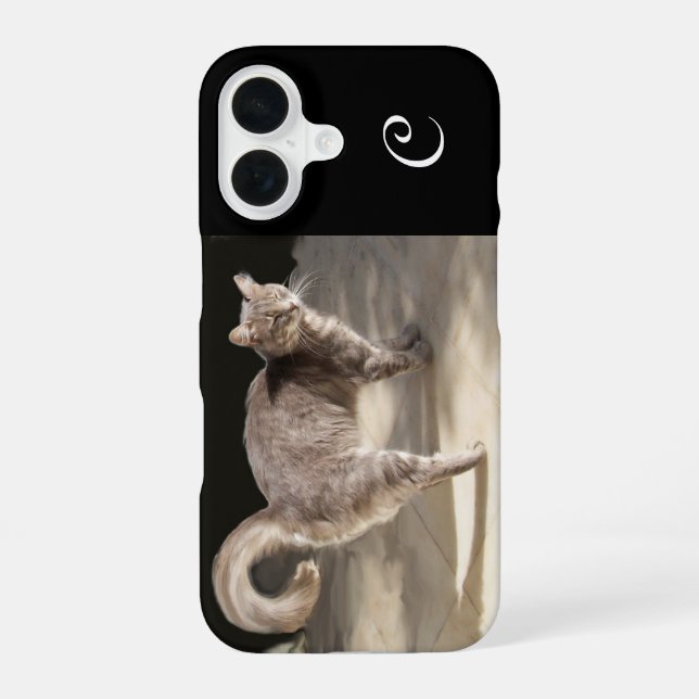 COQUE iPhone 16 MONOGRAMME DE CHAT TURC (Verso)
