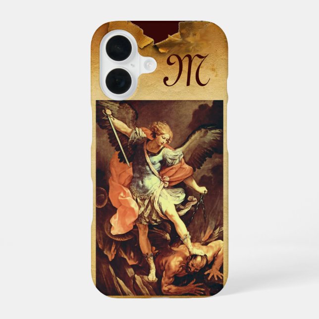 Coque iPhone 16 Monogramme de saint Michel Archange (Verso)