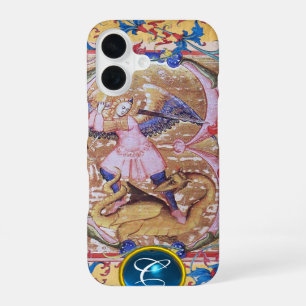 Coque iPhone 16 Monogramme de Saint Michel Archange Antique Floral