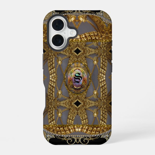 Coque iPhone 16 Monogramme Gayla Ava Rue  (Verso)