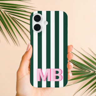 Coque iPhone 16 Monogramme Initial Minimaliste Moderne