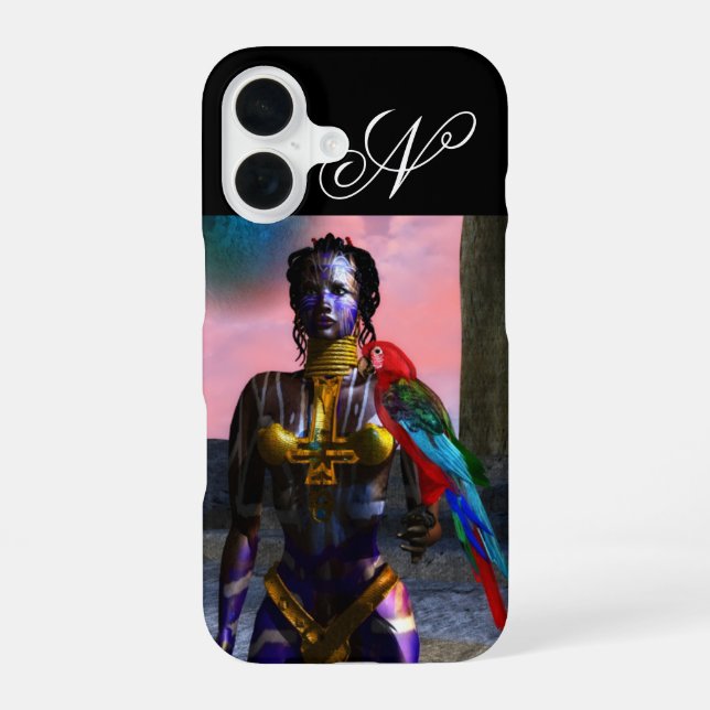 COQUE iPhone 16 MONOGRAMME NORA CYBER WARRIOR (Verso)