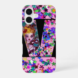 COQUE iPhone 16 MONOGRAMME VÉNÉTIEN VALENTINE V LETTRE