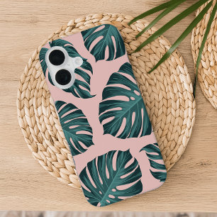 Coque iPhone 16 Monstère botanique tropicale Feuille Motif d'été